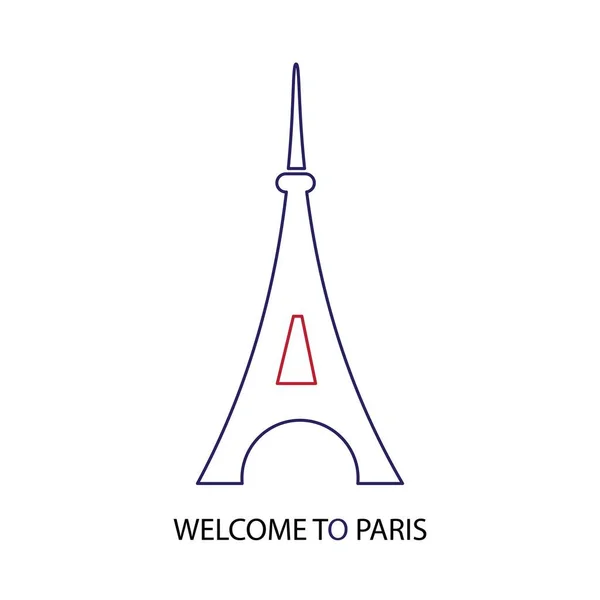 Paris Simge Logo Vektörü — Stok Vektör