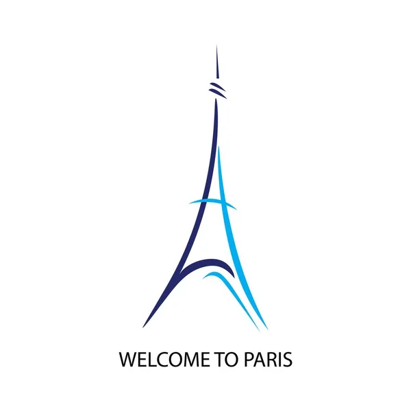 パリのアイコンロゴベクトル — ストックベクタ