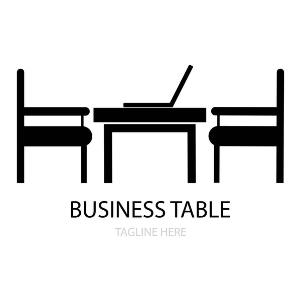 Vetor Logotipo Ícone Mesa Negócios —  Vetores de Stock