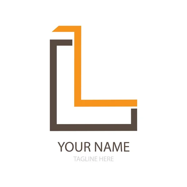 Letra Plano Chão Ícone Logotipo Vetor —  Vetores de Stock
