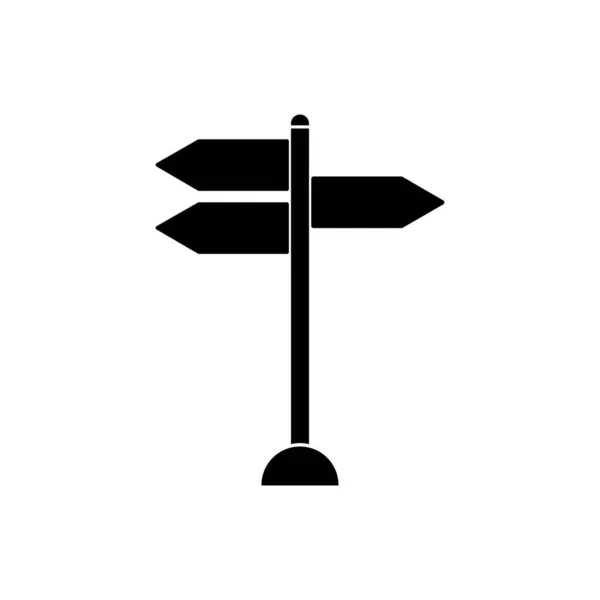 Road Sign Icon Logo Vector — Stock Vector
