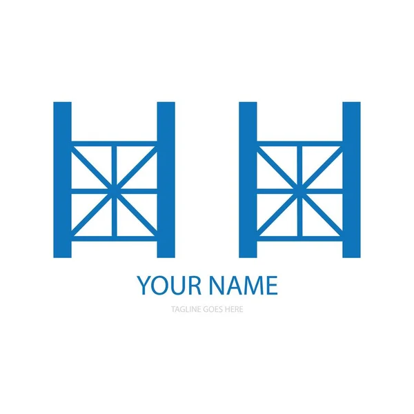 Çit Simgesi Logo Vektörü — Stok Vektör