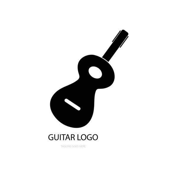 Guitarra Ícone Logotipo Vetor — Vetor de Stock