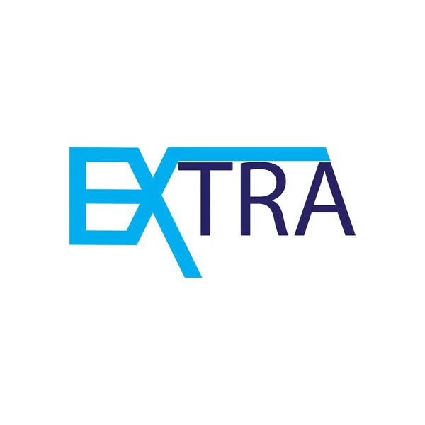 Letra Extra Icono Logo Vector — Vector de stock