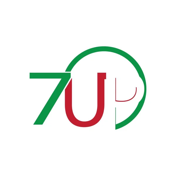 Initial 7Up Icône Logo Vecteur — Image vectorielle