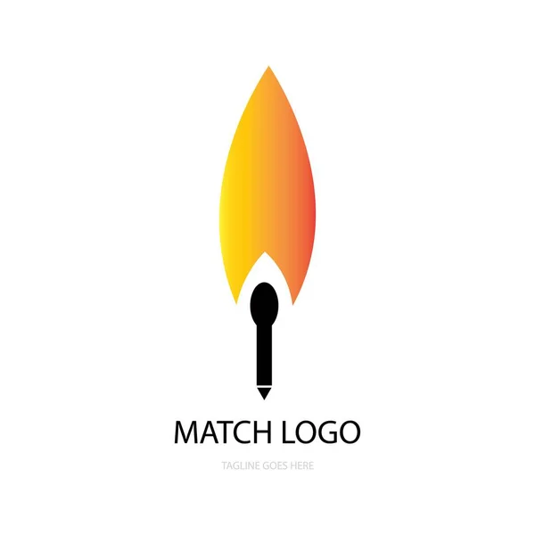 Match Icône Feu Logo Vecteur — Image vectorielle