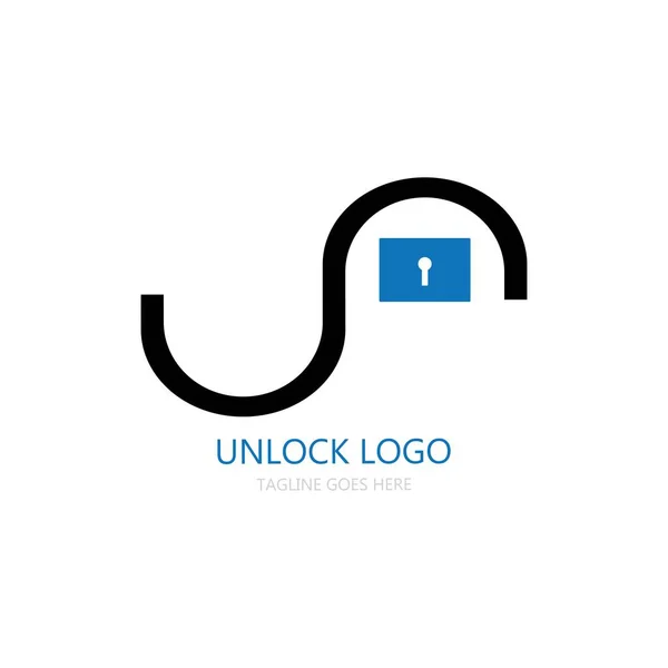 Desbloquear Candado Logo Vector — Archivo Imágenes Vectoriales