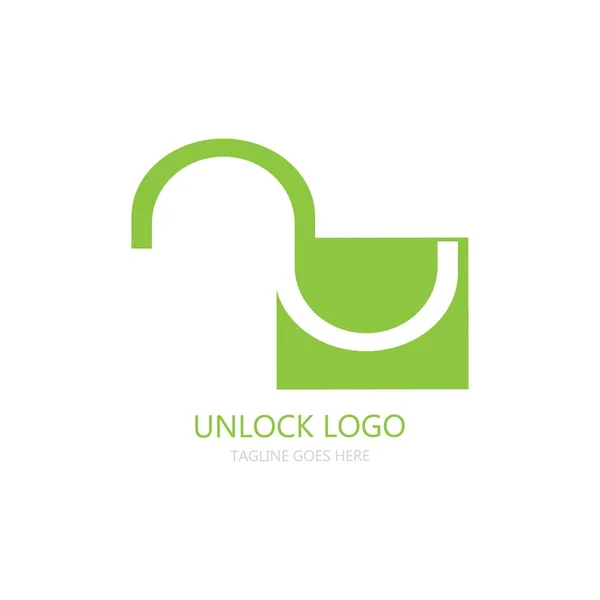 Desbloquear Candado Logo Vector — Vector de stock