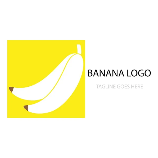 Zoete Banaan Pictogram Logo Vector — Stockvector