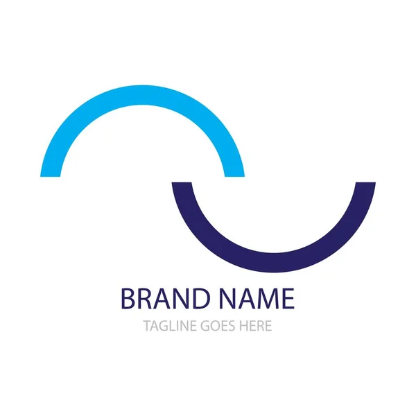 Bleu Infini Icône Logo Vecteur — Image vectorielle