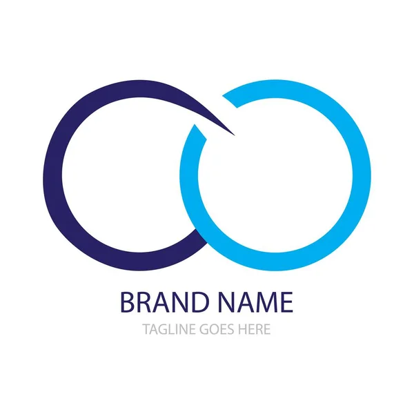 Vetor Azul Logotipo Ícone Infinito —  Vetores de Stock