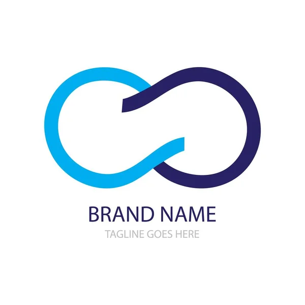 Mavi Sonsuz Simge Logo Vektörü — Stok Vektör