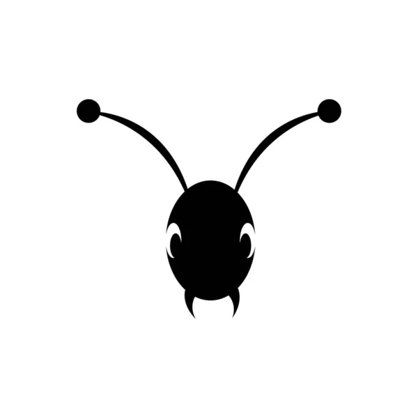 Siyah Beyaz Karınca Logo Vektörü — Stok Vektör