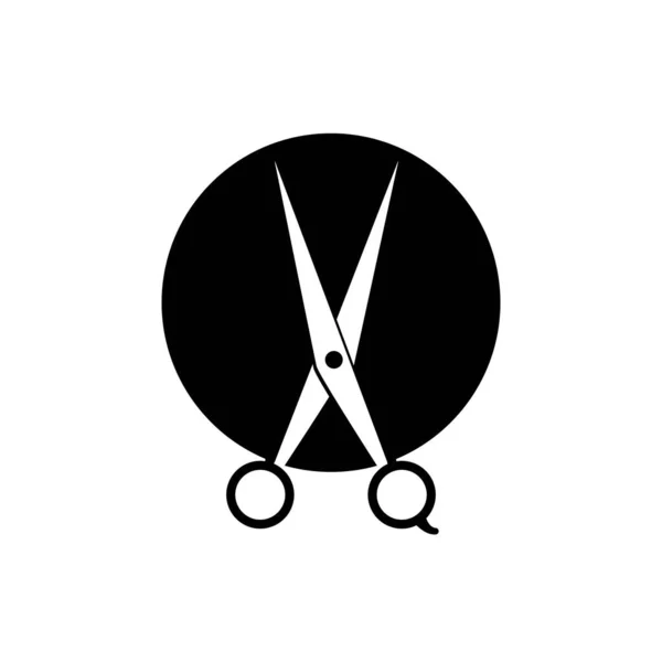 Nůžky Ilustrační Logo Vektor Design — Stockový vektor