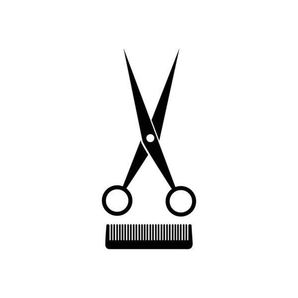 Векторні Ножиці Гребінці Ілюстрація Логотипу — стоковий вектор