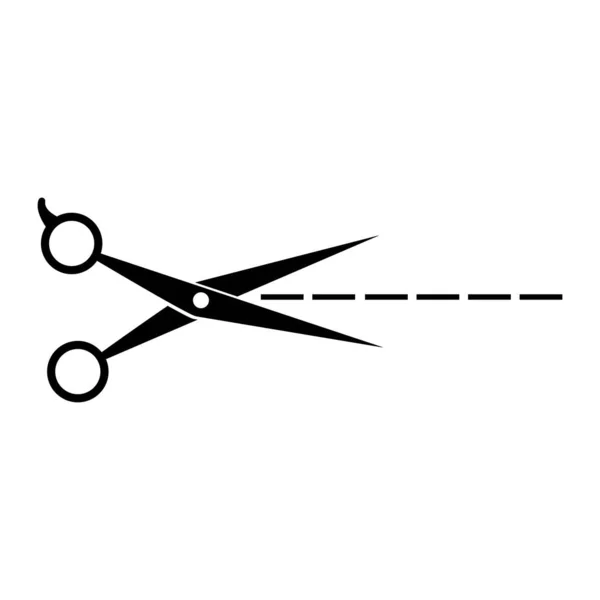 Makas illüstrasyon logo vektör tasarımı