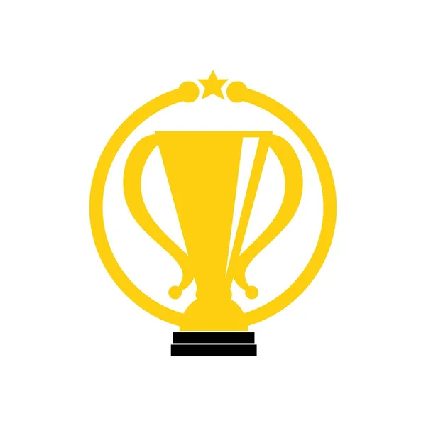 Trophy Illustration Logo Vector Design — Stock Vector