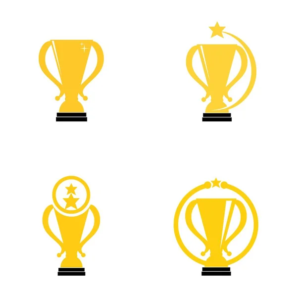 Trofeum Ilustracja Logo Wektor Projekt — Wektor stockowy