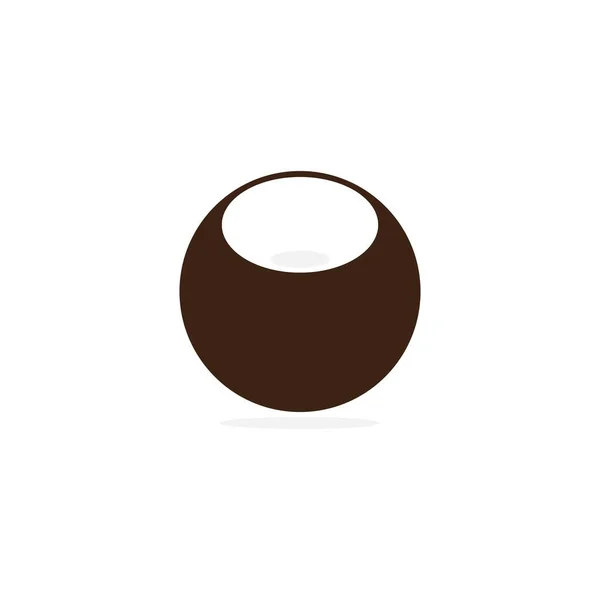 Kokosnöt Illustration Logotyp Vektor Design — Stock vektor