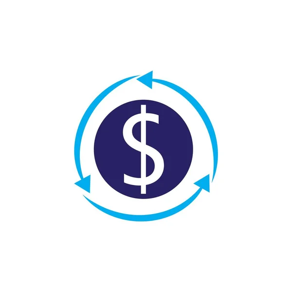Cambiador Dinero Vector Logotipo Ilustración Dólar — Vector de stock