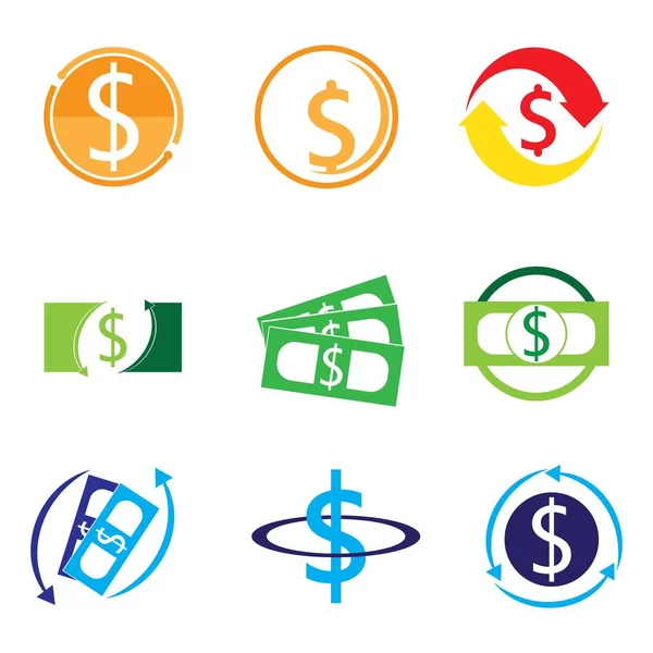 para değiştirici, dolar illüstrasyon logo vektörü