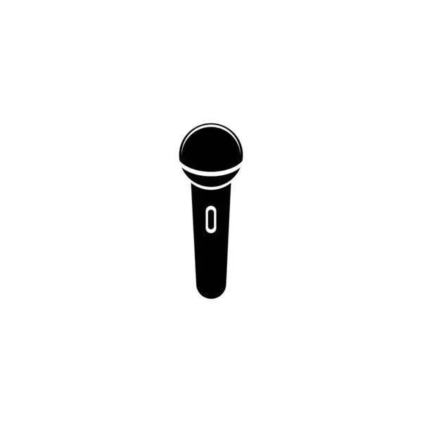 Karaoke Micrófono Ilustración Logo Vector Diseño — Archivo Imágenes Vectoriales