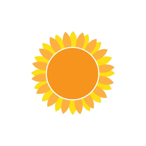 Sun Flower Illustration Logo Vector — Stock Vector