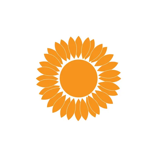 Sun Flower Illustration Logo Vector — Stock Vector