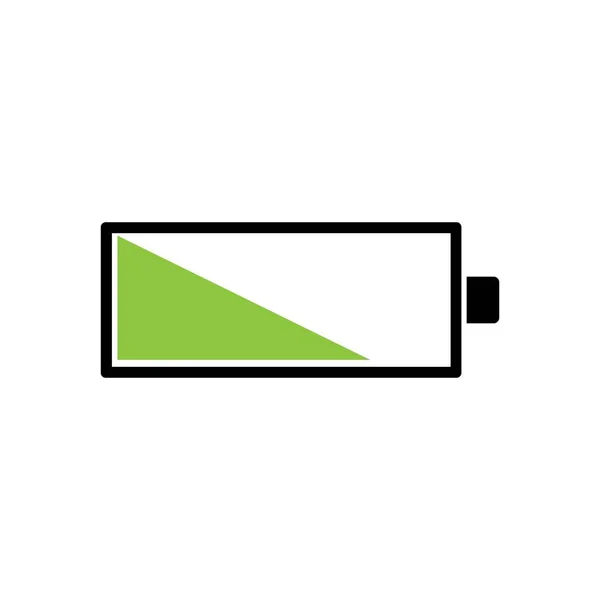 Ícone Ilustração Bateria Vetor Logotipo —  Vetores de Stock