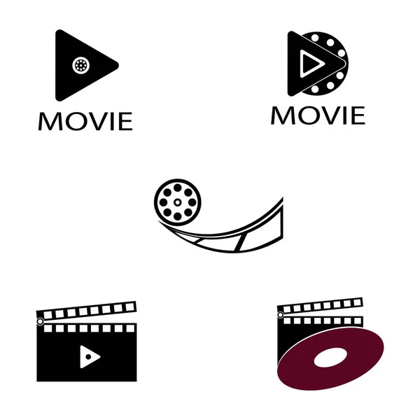 Film Film Illustration Logo Vektor — Stockvektor