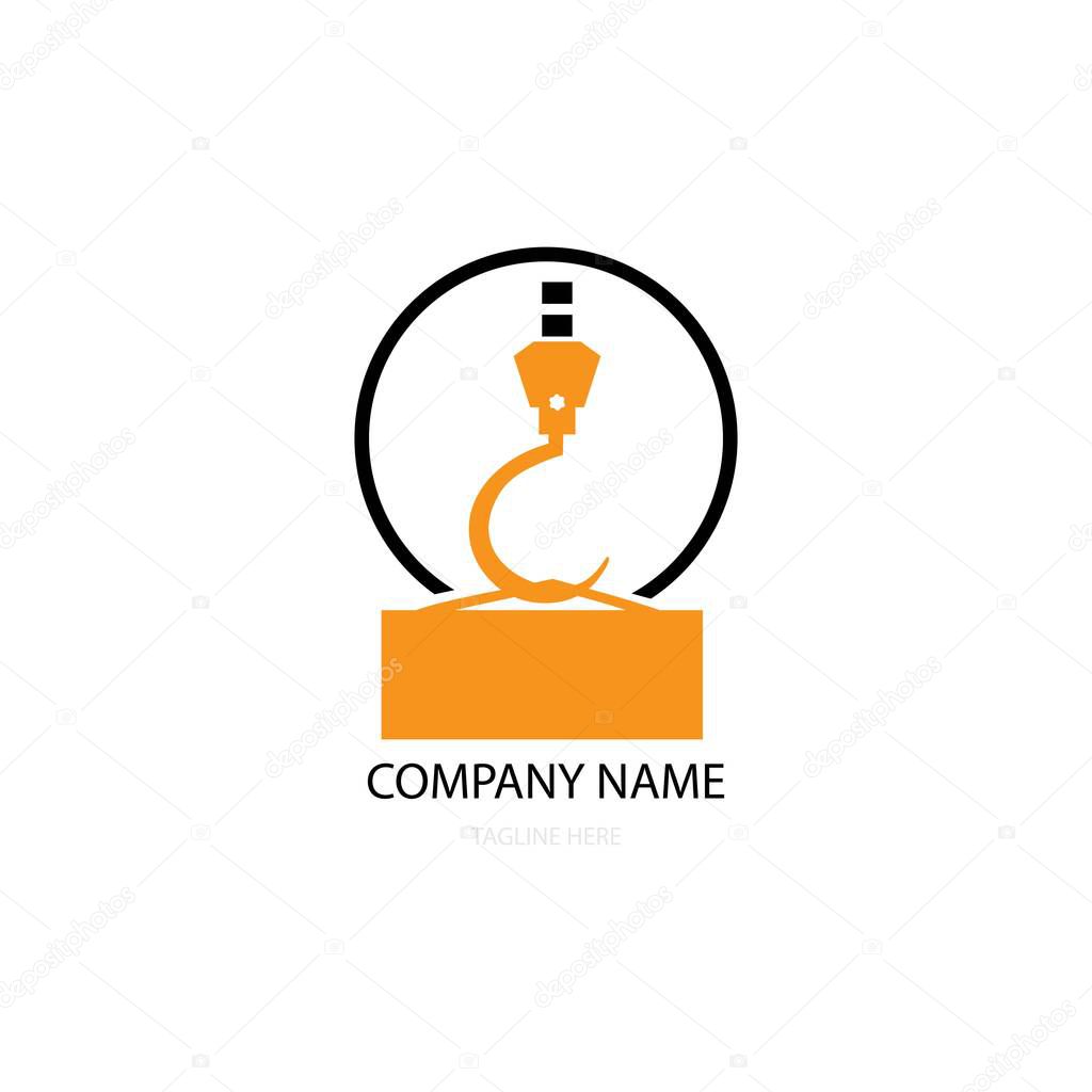 Crane icon logo vector