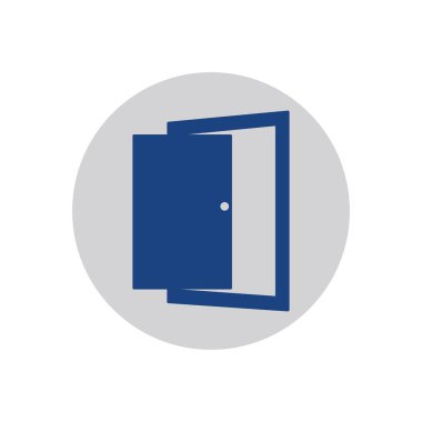 kapı açık illüstrasyon logo vektörü