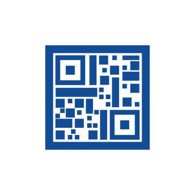qr kod resimleme logo vektörü