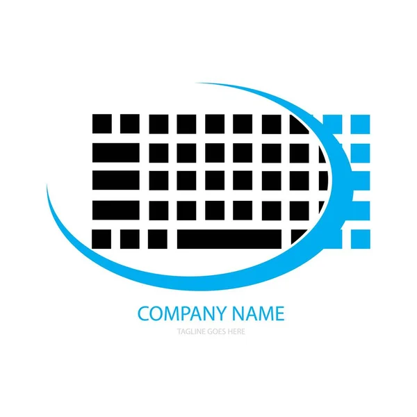 Ilustracja Klawiatury Logo Wektor Projekt — Wektor stockowy