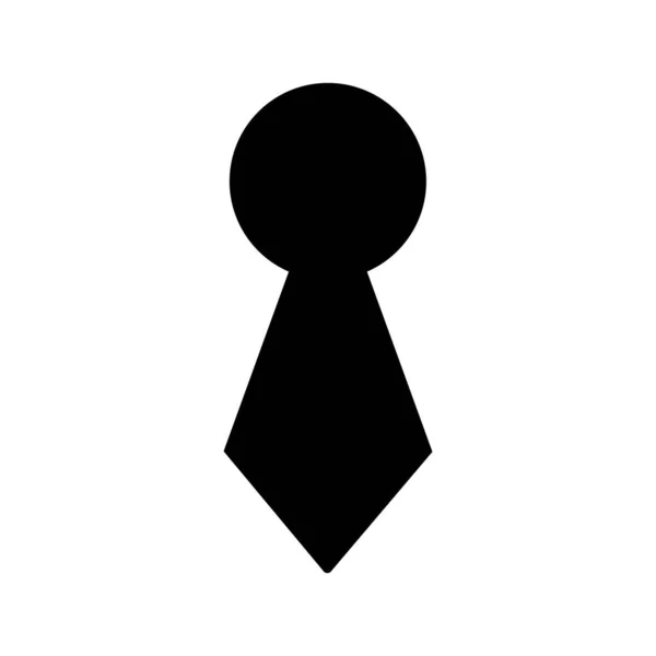 Schlüsselloch Illustration Logo Vektor Frei — Stockvektor