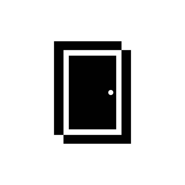Ușă Închidere Ilustrație Logo Vector — Vector de stoc