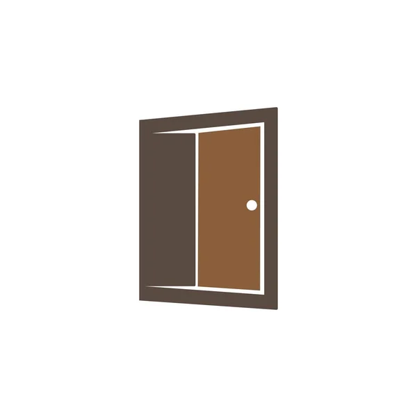 Pintu Close Gambar Logo Vektor - Stok Vektor