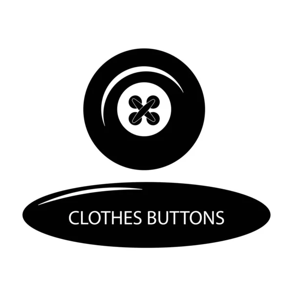 Clothes Buttons Illustration Logo Vector — Stock Vector