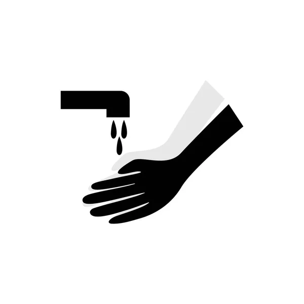 Hand Wash Illustration Logo Vector Design — Stock Vector