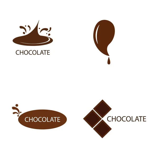 チョコレートイラストロゴベクトルデザイン — ストックベクタ