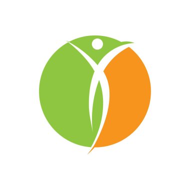 Sağlık insanları illüstrasyon logo vektör tasarımı