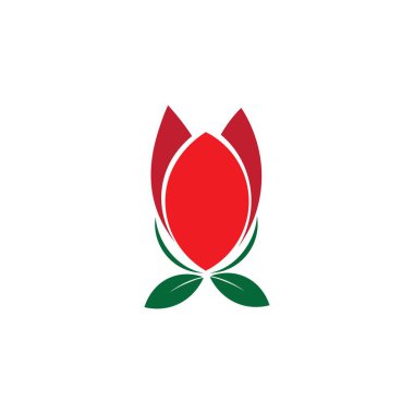 Lale çiçeği simgesi logo vektörü ücretsiz