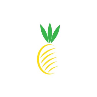 ananas illüstrasyon logo vektör tasarımı