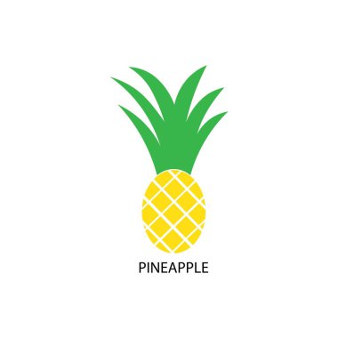 ananas illüstrasyon logo vektör tasarımı