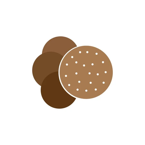 Cookies Biscuit Illustration Icon Logo Vector — Stock Vector