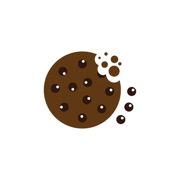 Cookies Illustration Biscuit Icône Logo Vecteur — Image vectorielle