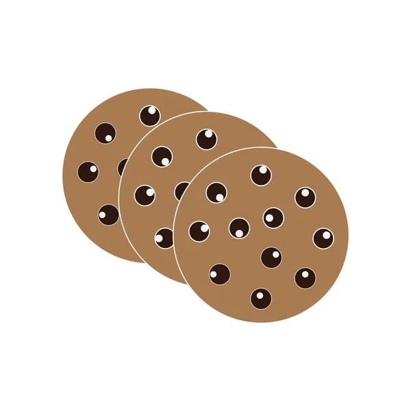 Cookies Εικονίδιο Εικονογράφησης Μπισκότων Διάνυσμα — Διανυσματικό Αρχείο