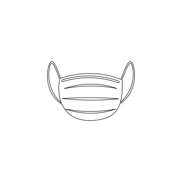 Máscara Médica Ilustração Logotipo Vetor —  Vetores de Stock