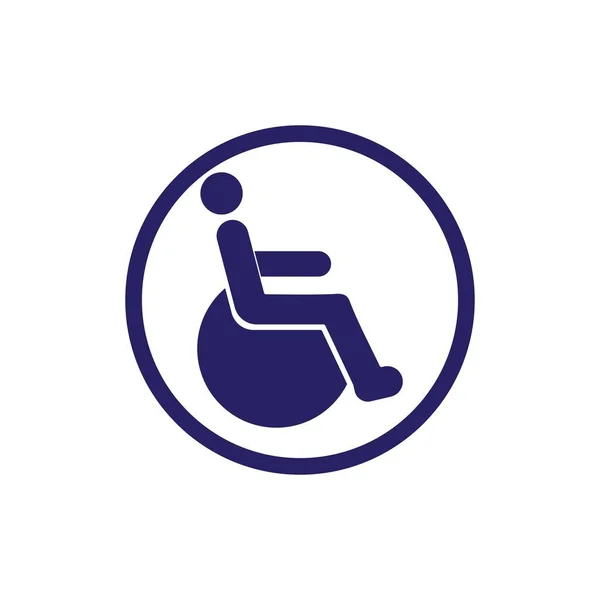Люди Інвалідністю Ілюстрація Логотип Вектор — стоковий вектор