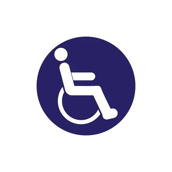 Pessoas Com Deficiência Ilustração Logotipo Vetor —  Vetores de Stock